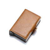 portefeuille en cuir avec protection RFID et double mécanisme d'éjection de cartes
