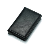 portefeuille en cuir avec protection RFID et mécanisme d'éjection de cartes